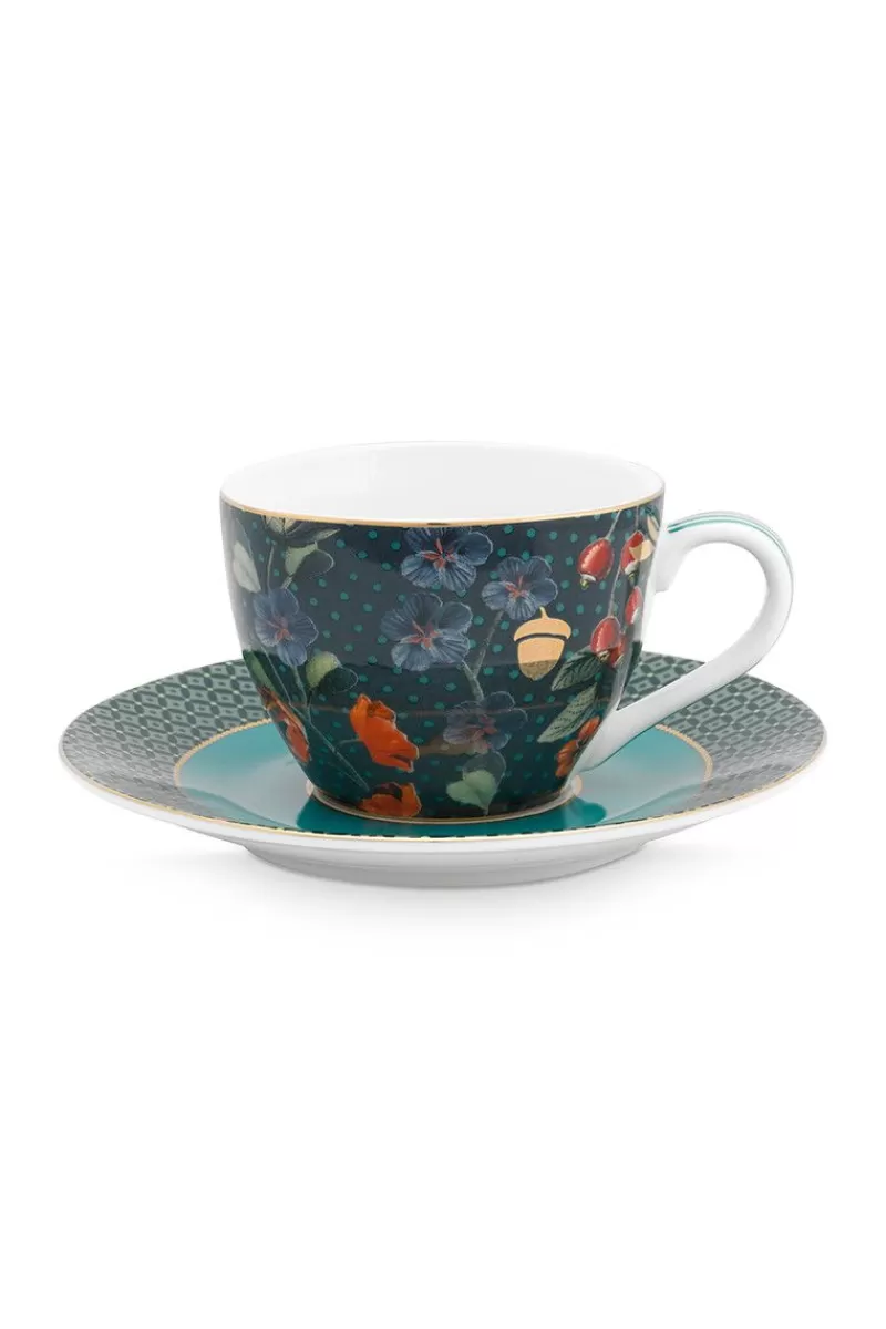 Cheap Pip Studio Winter Wonderland Espresso Kop & Schotel Donkerblauw