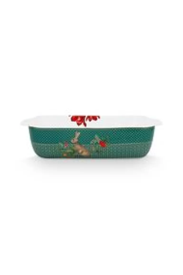 Ovenschalen-Pip Studio Winter Wonderland Serveerschaal Rechthoekig Groot Groen