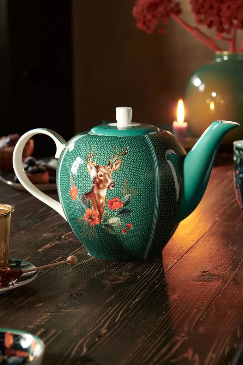 Store Pip Studio Winter Wonderland Theepot Groot Groen